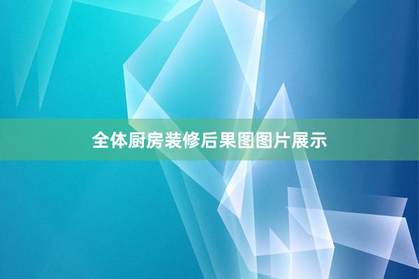 全体厨房装修后果图图片展示